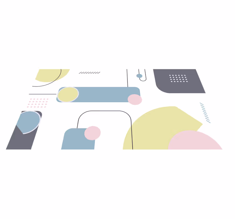 Pastel geometrisk baggrund rektangulært tæppe - TenStickers