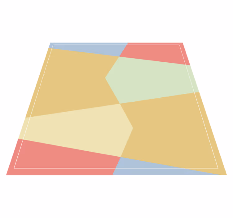 Geometriske vinyl tæppe livlig geometrisk komposition - TenStickers