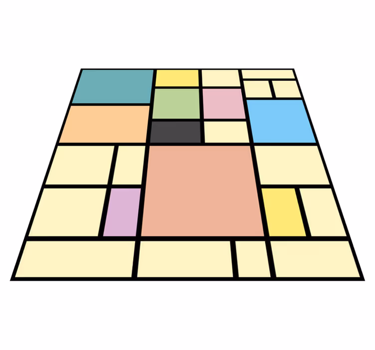 Levende geometri geometriske vinyl tæppe - TenStickers