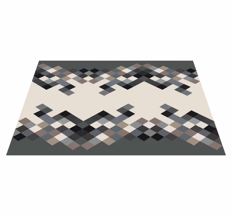 Mosaik vinyl tæppe moderne geometrisk mønster - TenStickers