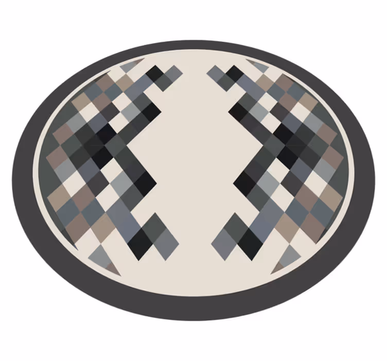 Moderne vinyl tæppe med grå geometriske elementer - TenStickers