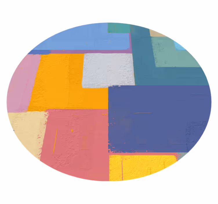Geometriske vinyl tæppe med livlige figurer - TenStickers