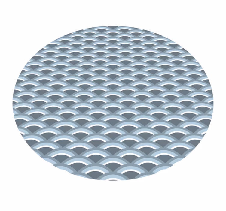 Bølgemotiv geometriske vinyl tæppe - TenStickers