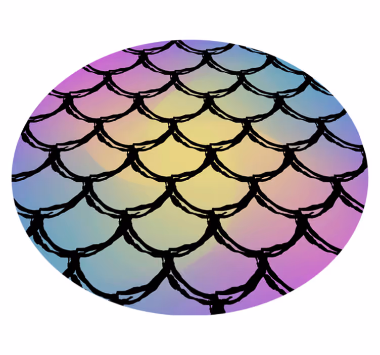 Vinyl tæppe til badeværelset skala gradient mønster - TenStickers