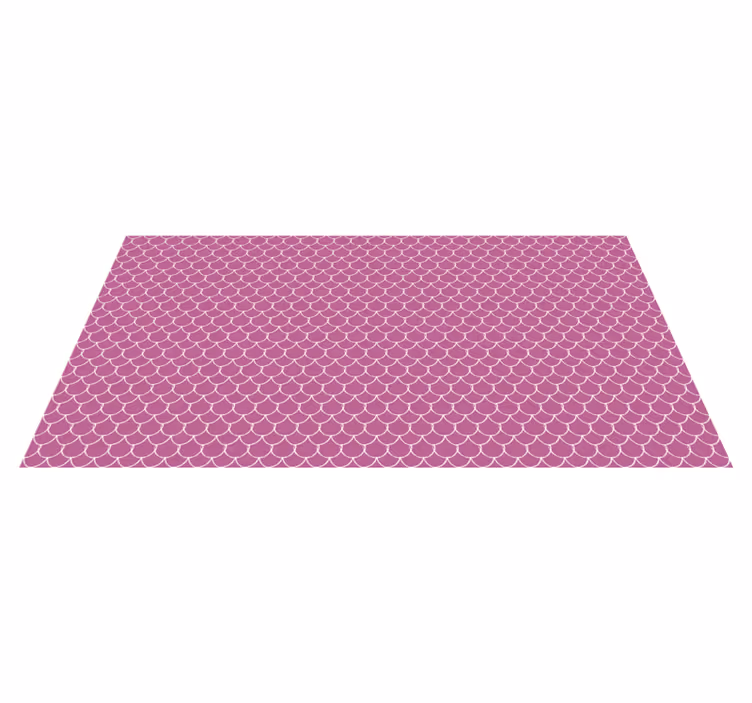 Vinyltæppe med dyreprint i pink muslingemønster - TenStickers