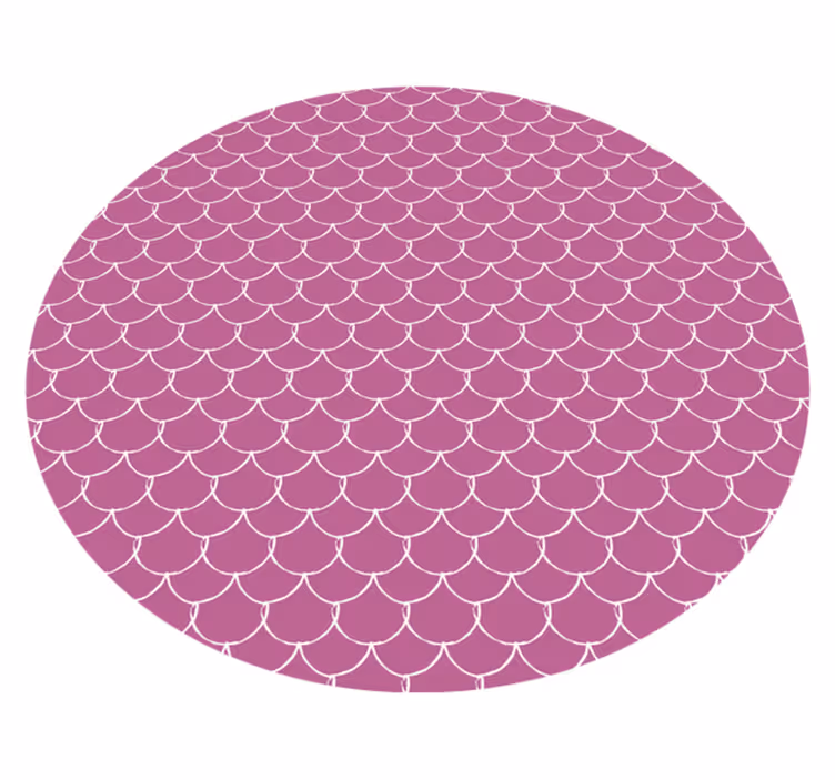 Cuttle lille havfrue pink cirkulært tæppe - TenStickers