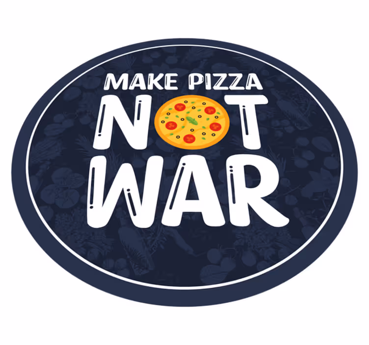 Sjove citater laver pizza tilpasset tæppe - TenStickers