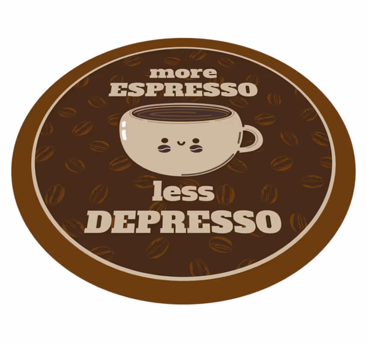 Mere espresso mindre vinyl tæppe med sætninger - TenStickers