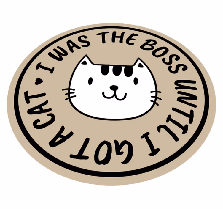 Jeg var et sjovt, tilpasset tæppe i boss - TenStickers