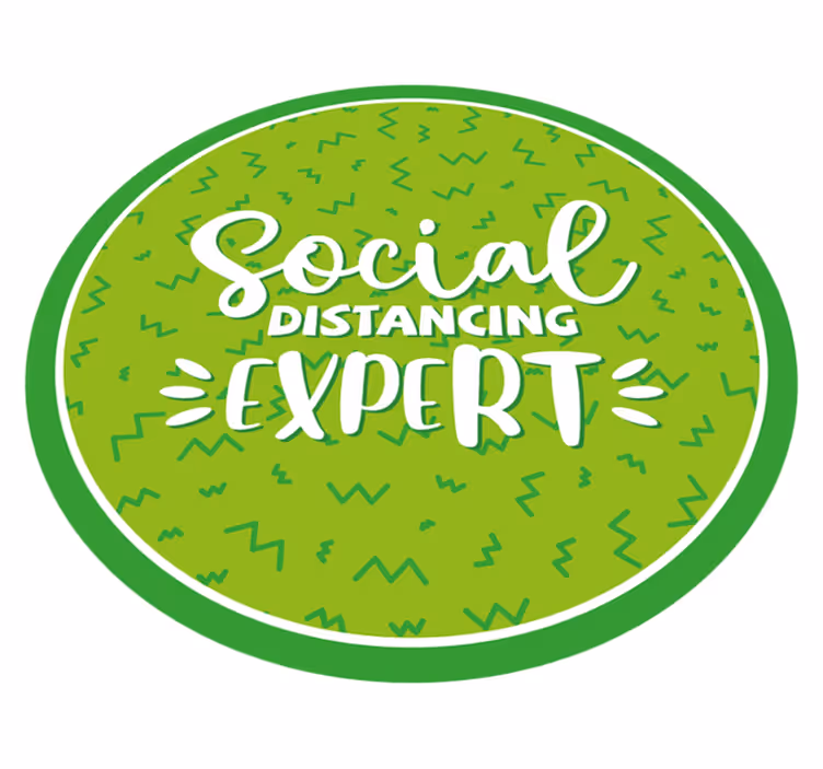 Ekspert i social distancering verdenskort vinyl tæppe - TenStickers