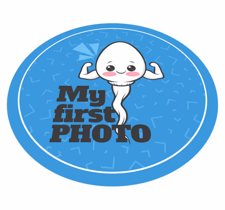 Mit første foto vinyl tæppe med sætninger - TenStickers