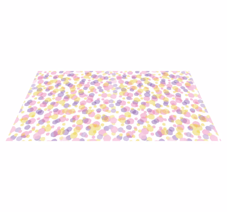 Akvarel polka dots rektangulært tæppe - TenStickers