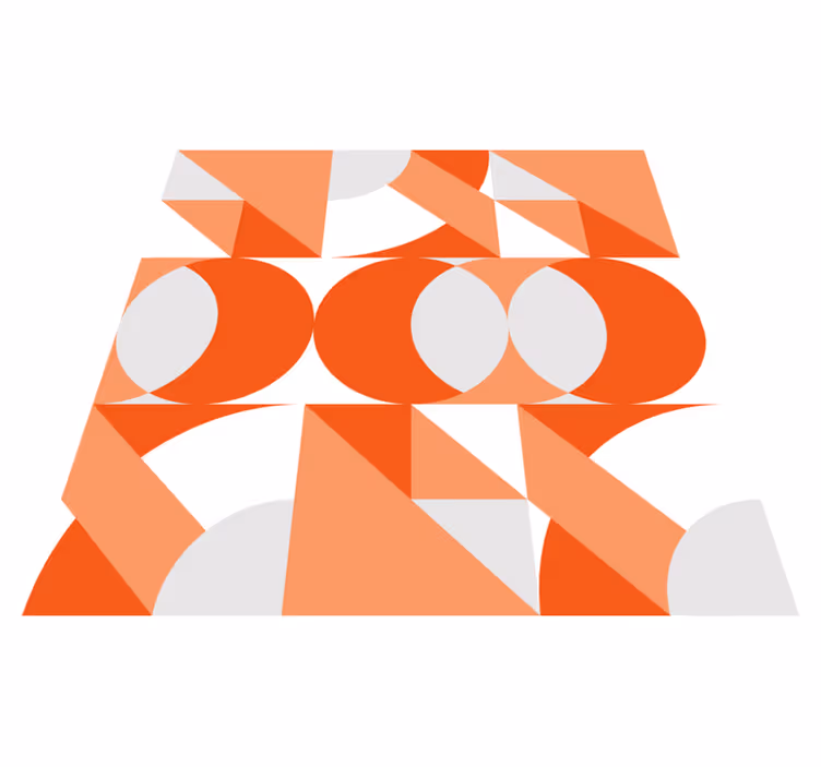 Retro geometrisk motiv geometriske vinyl tæppe - TenStickers