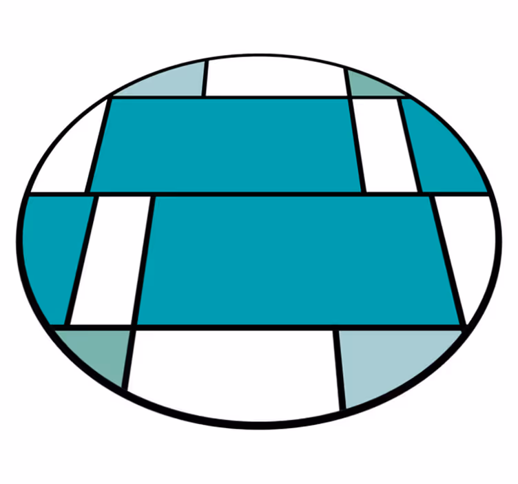 Moderne vinyl tæppe med geometrisk turkis motiv - TenStickers