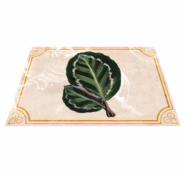 Bladmotiv elegance natur vinyl tæppe - TenStickers