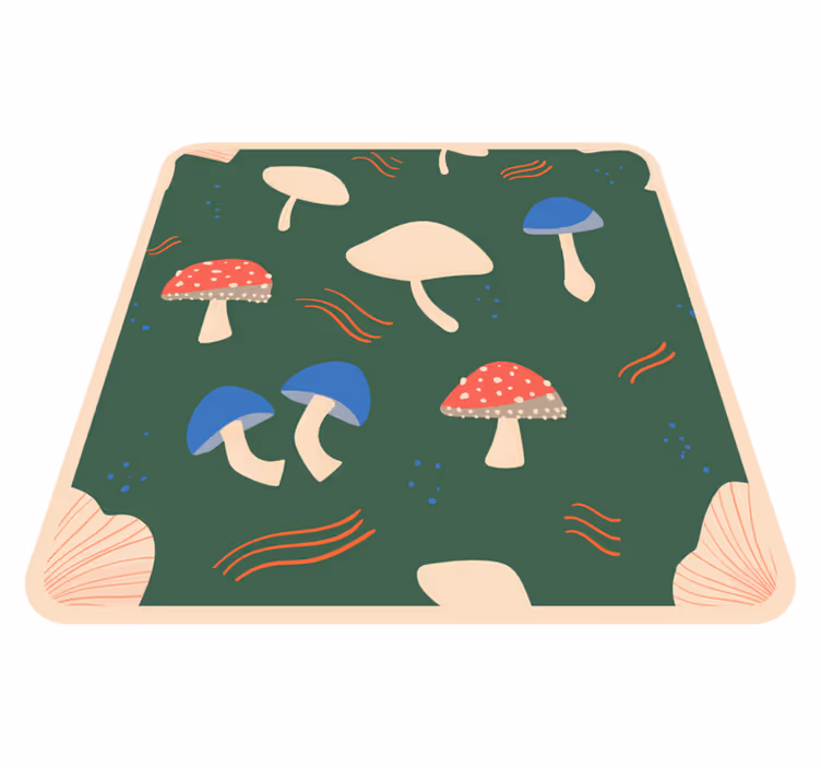 Levende svampekunst natur vinyl tæppe - TenStickers