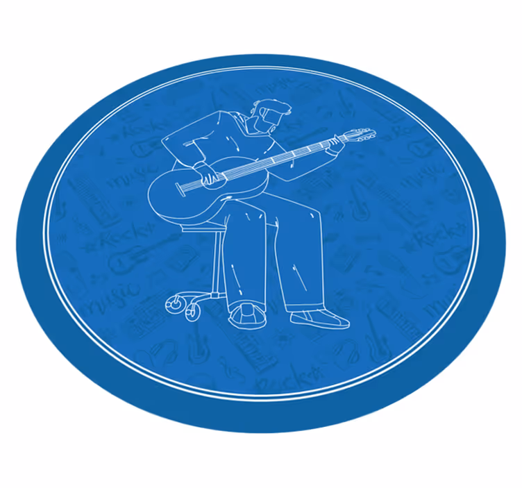 Musikalske vibrationer tekstur vinyl tæppe - TenStickers