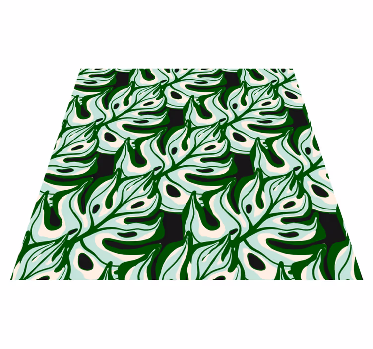 Tropisk løvprint natur vinyl tæppe - TenStickers
