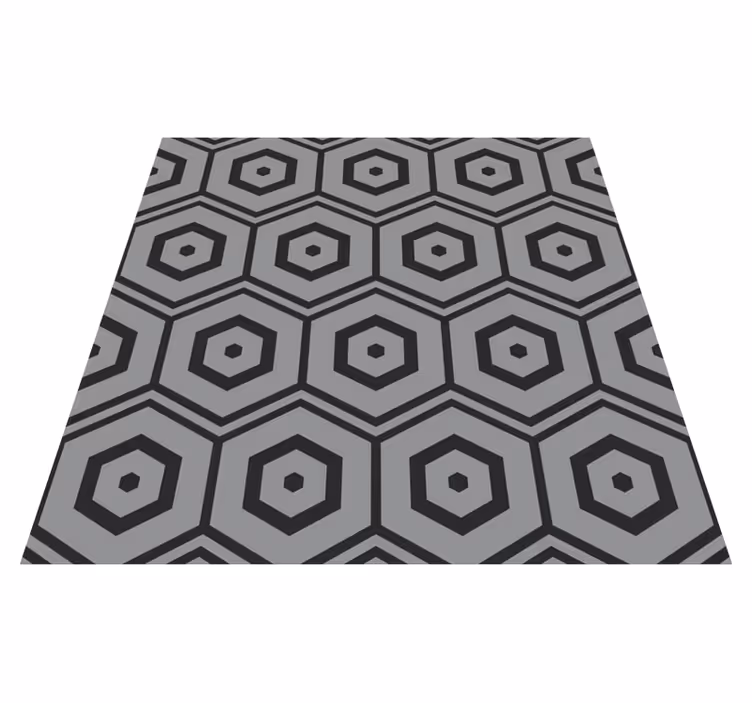 Sekskantmønstre geometriske vinyl tæppe - TenStickers