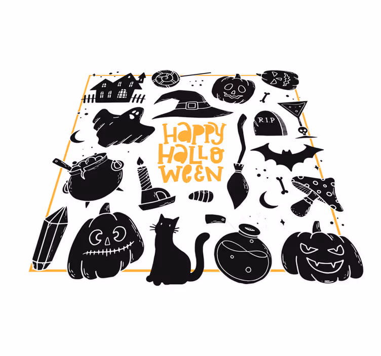 Festlige symboler vinyltæpper til halloween - TenStickers