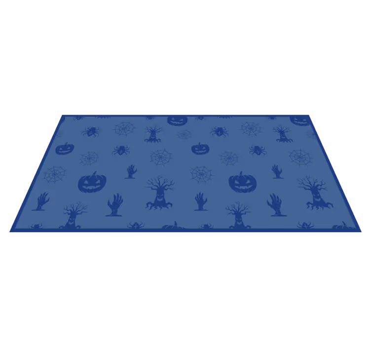 Blåt uhyggeligt tema vinyltæpper til halloween - TenStickers