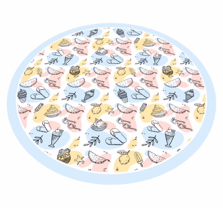 Lækker konfektkollektion vinyl tæppe - TenStickers