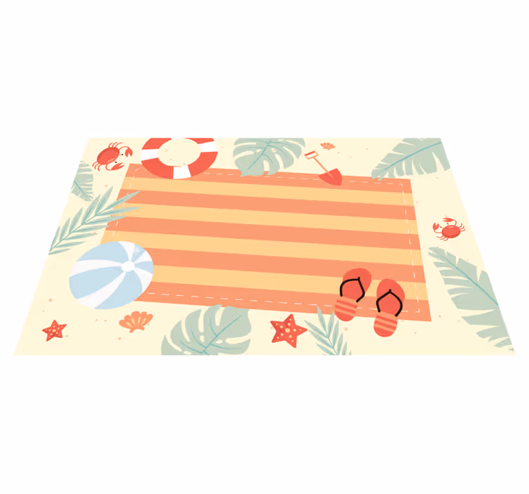 Sommerstemningsscene vinyl tæppe - TenStickers