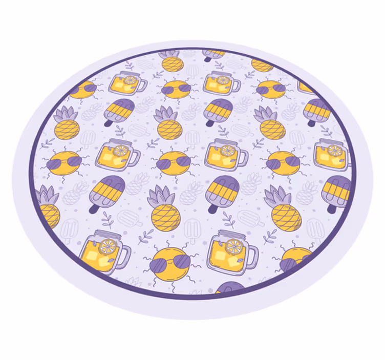 Tropisk sommersjov vinyl tæppe - TenStickers