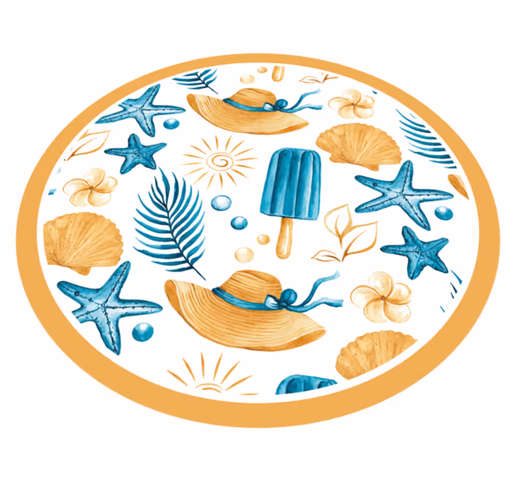 Sommerferiestemning natur vinyl tæppe - TenStickers