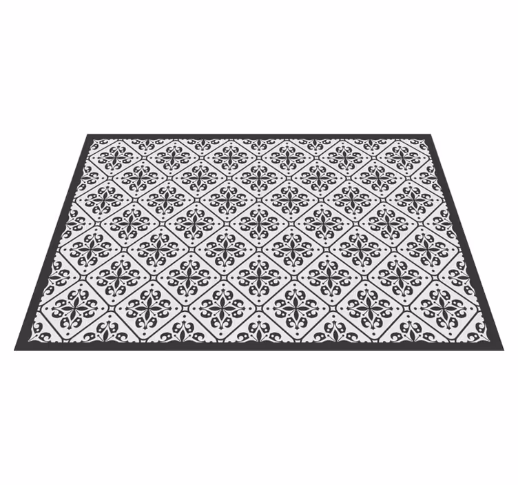 Motiv i én farve mosaik vinyl tæppe - TenStickers