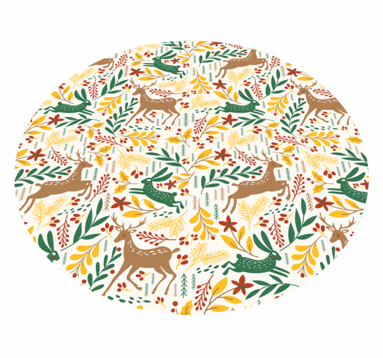 Naturinspireret motiv jule vinyltæppe - TenStickers