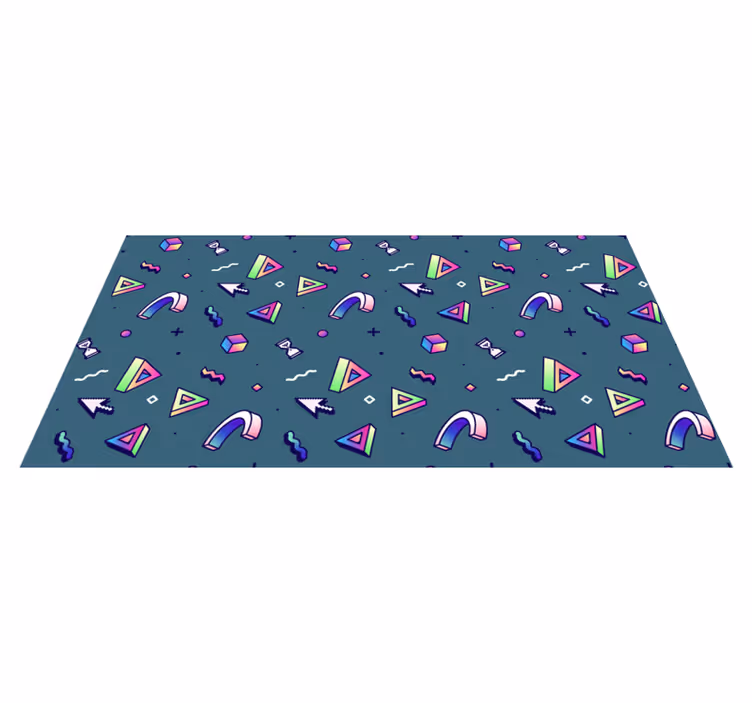 Geometrisk farvestænk tekstur vinyl tæppe - TenStickers