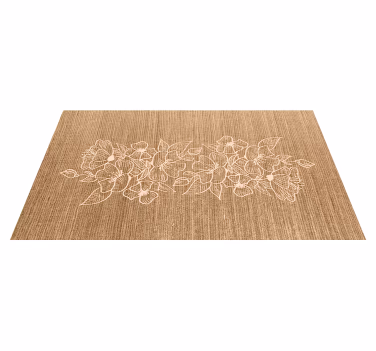 Blomsterudsmykket elegance vinyltæppe til entre - TenStickers