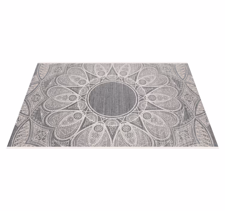Sofistikeret rundt motiv mandala vinyl tæppe - TenStickers
