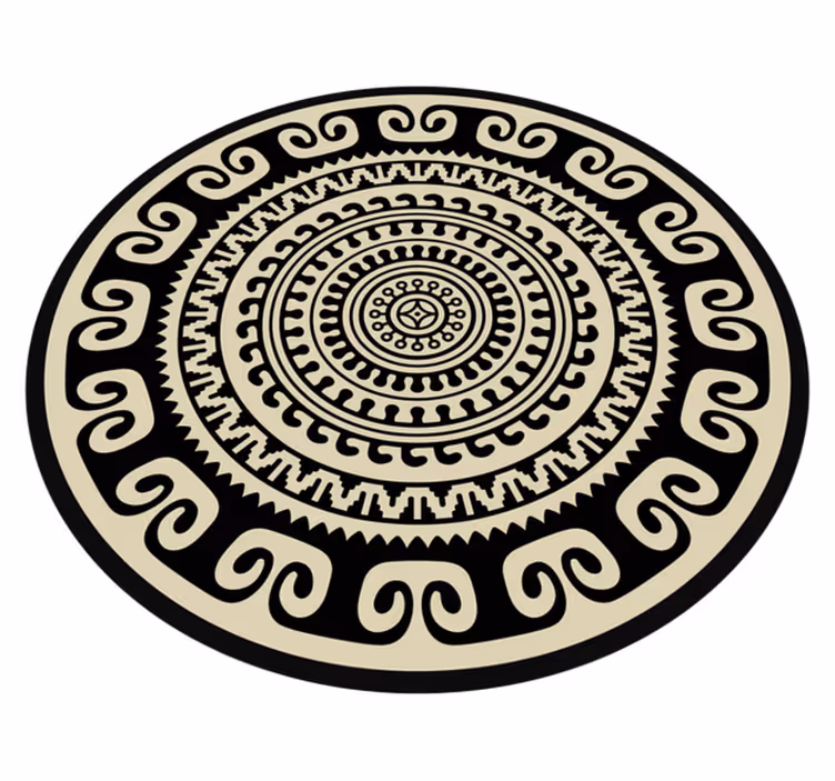 Klassisk cirkulært mønster mandala vinyl tæppe - TenStickers