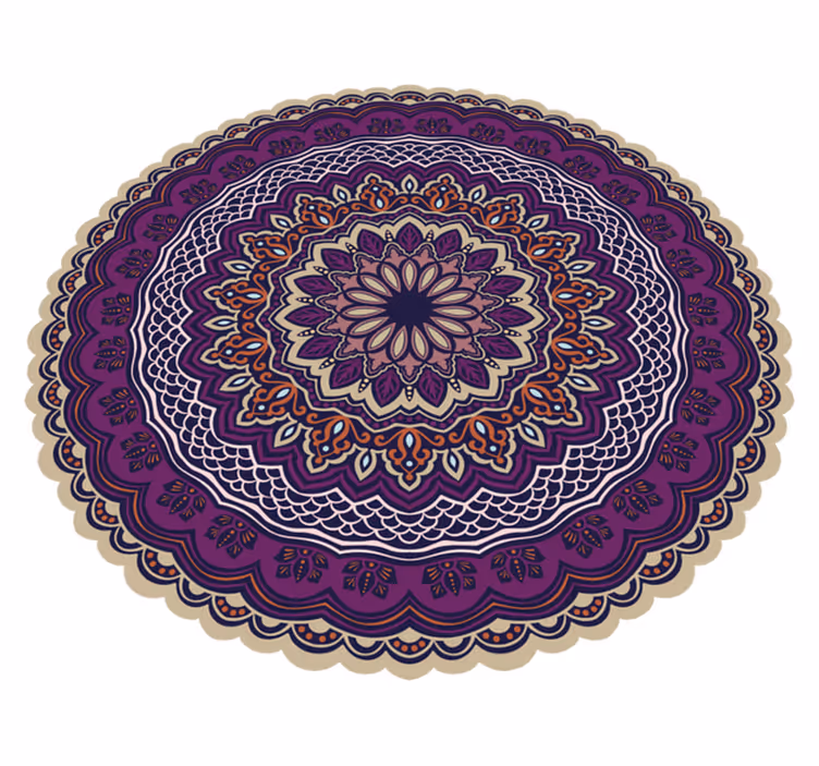 Farverige dekorative mandala tekstur tæpper - TenStickers