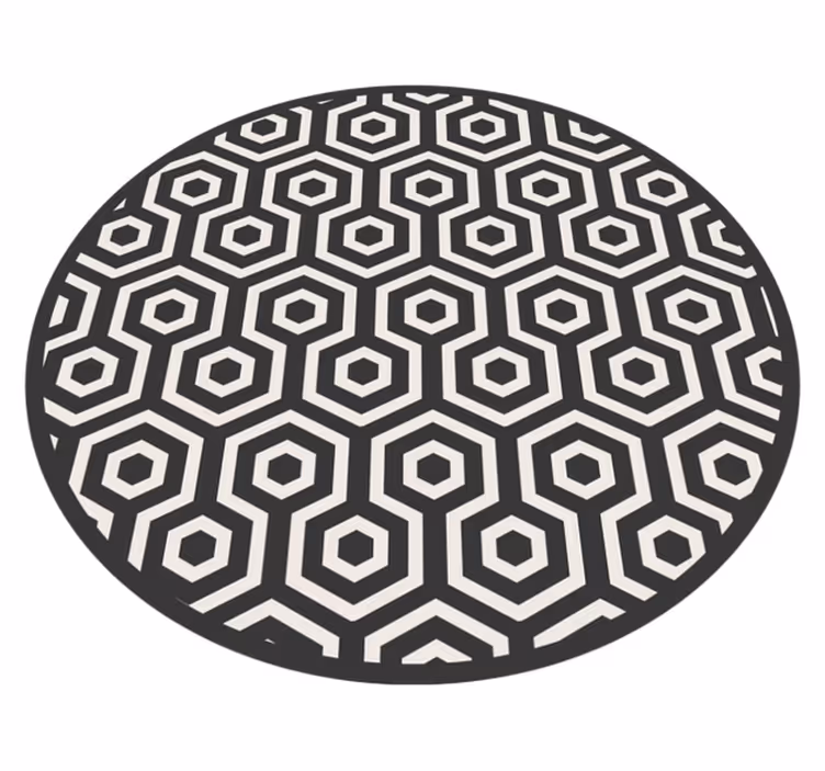 Geometriske vinyl tæppe hexagon arrangement - TenStickers