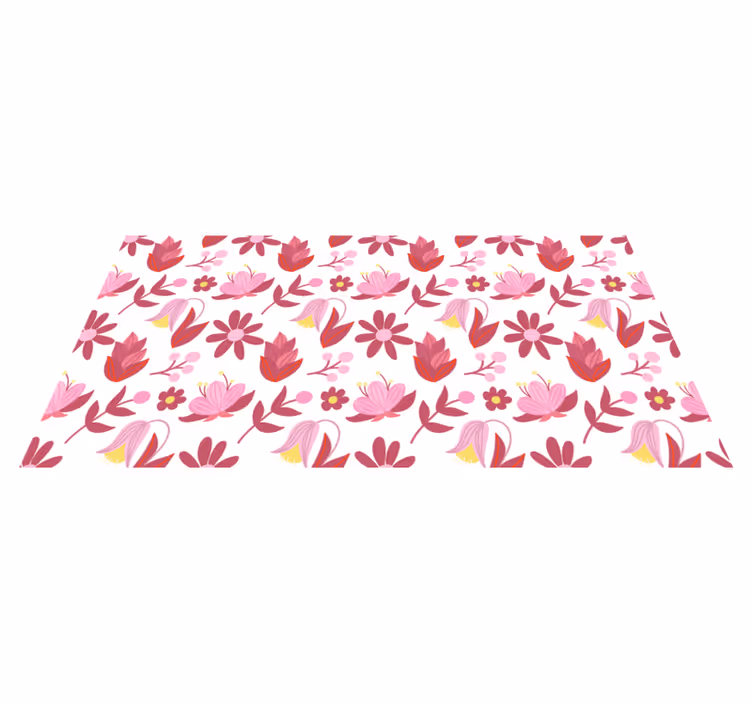 Blomstermønstre blomstrer Blomster og planter vinyltæppe - TenStickers