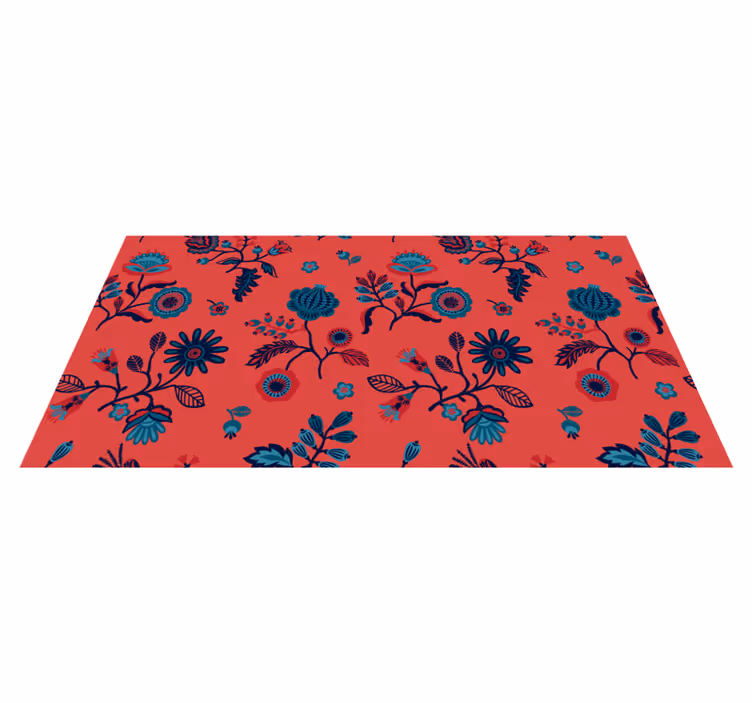 Livligt blomsterprint Blomster og planter vinyltæppe - TenStickers