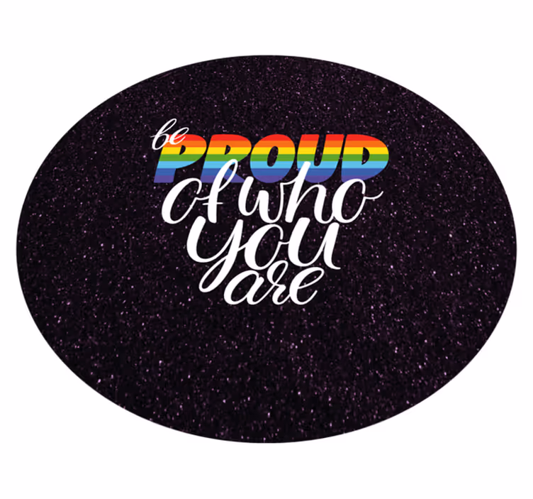 Stolt beskeddesign vinyl tæppe med sætninger - TenStickers
