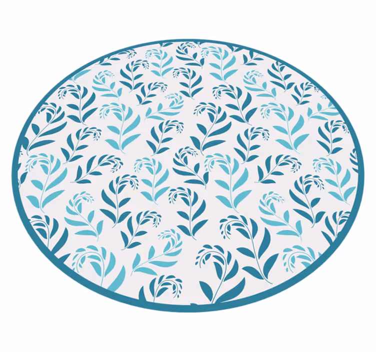 Blomster og planter vinyltæppe med bladmotiver - TenStickers