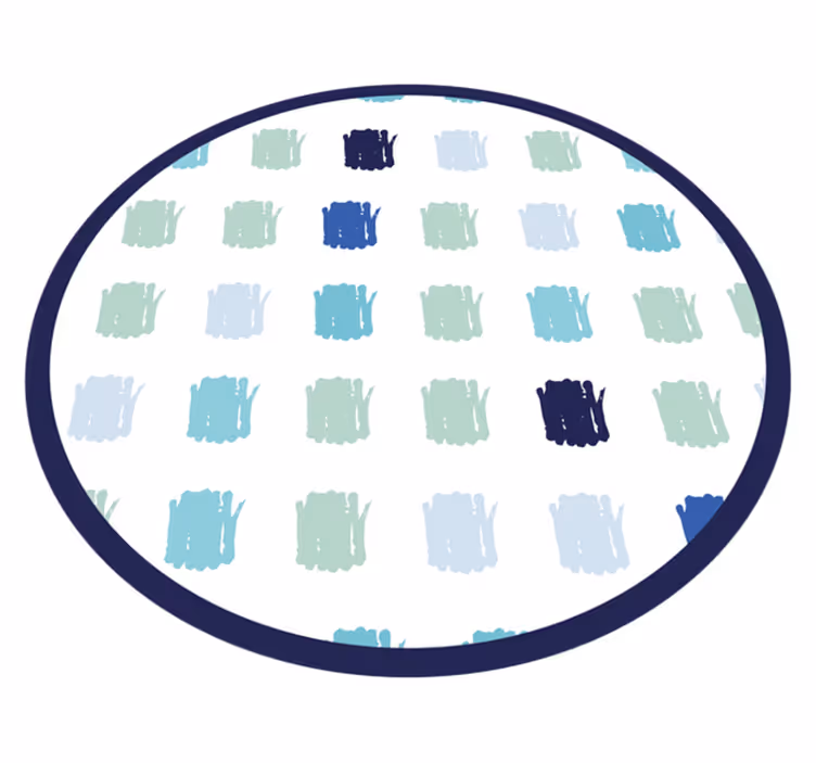Blå malerstrøg minimalistiske vinyl tæppe - TenStickers