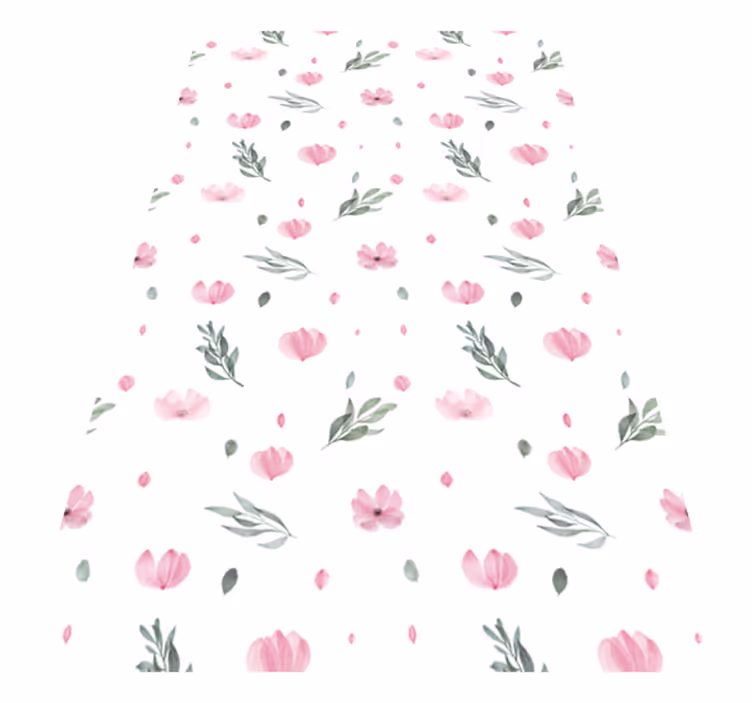 Charmerende blomsterprint Blomster og planter vinyltæppe - TenStickers