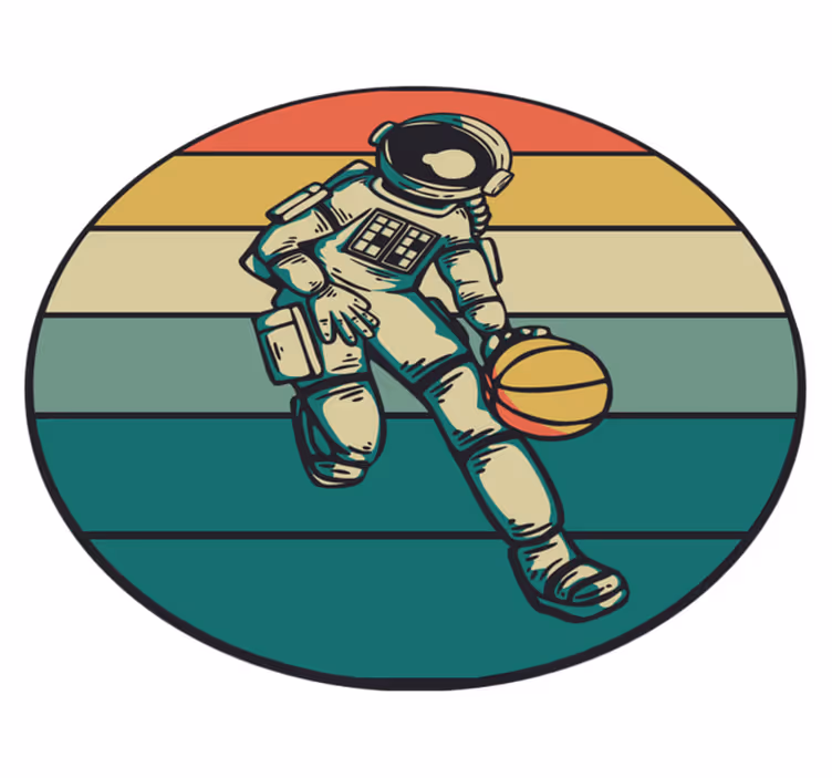 Vinyl tæppe med spil astronaut basketball leg - TenStickers