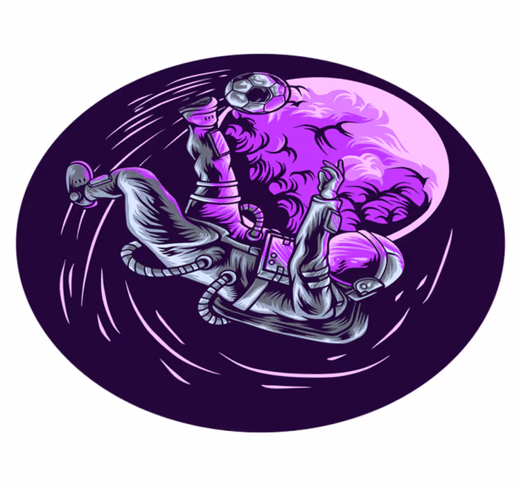 Astronaut flydende stjerne vinyl tæppe - TenStickers