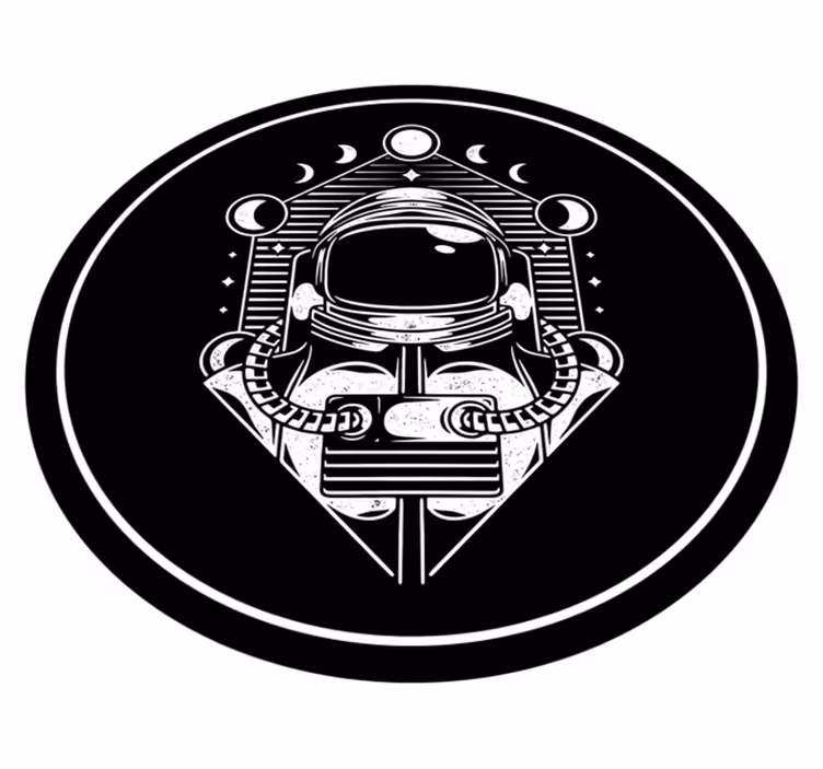 Astronautgrafik vinyl tæppe til teenagere - TenStickers