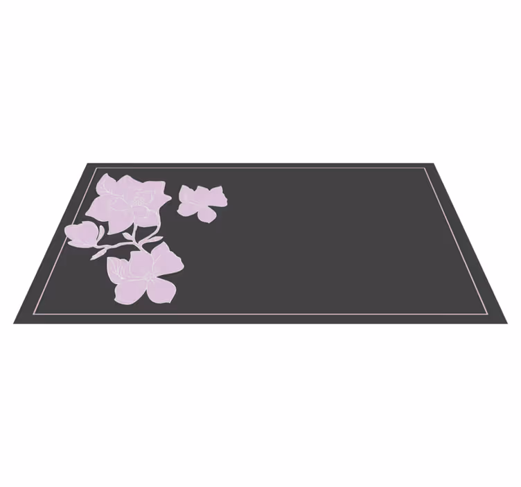 Lyserødt arrangement Blomster og planter vinyltæppe - TenStickers