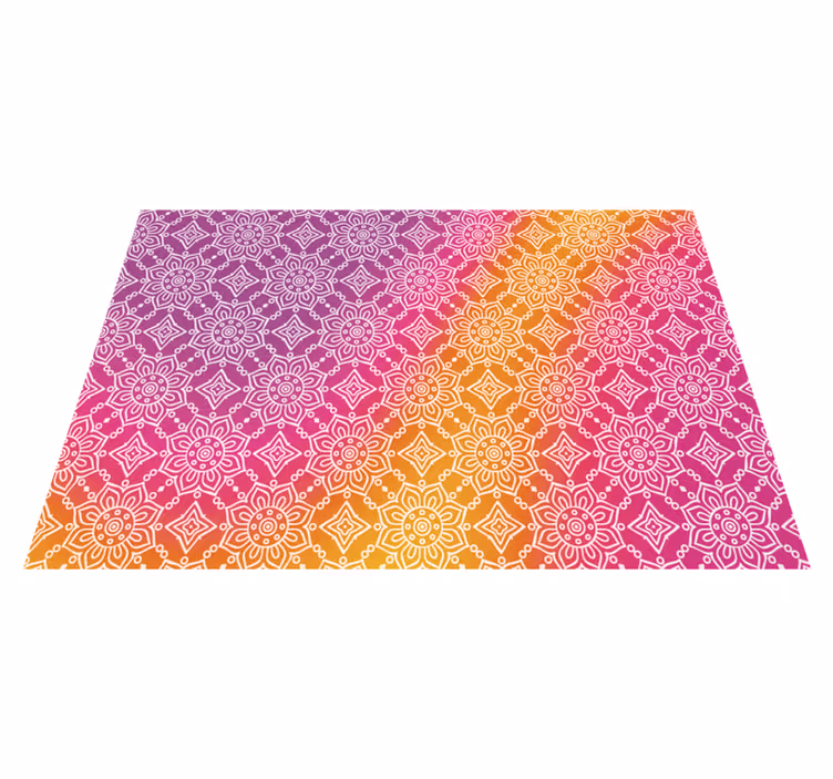 Elegant gradient mandala vinyl tæppe - TenStickers