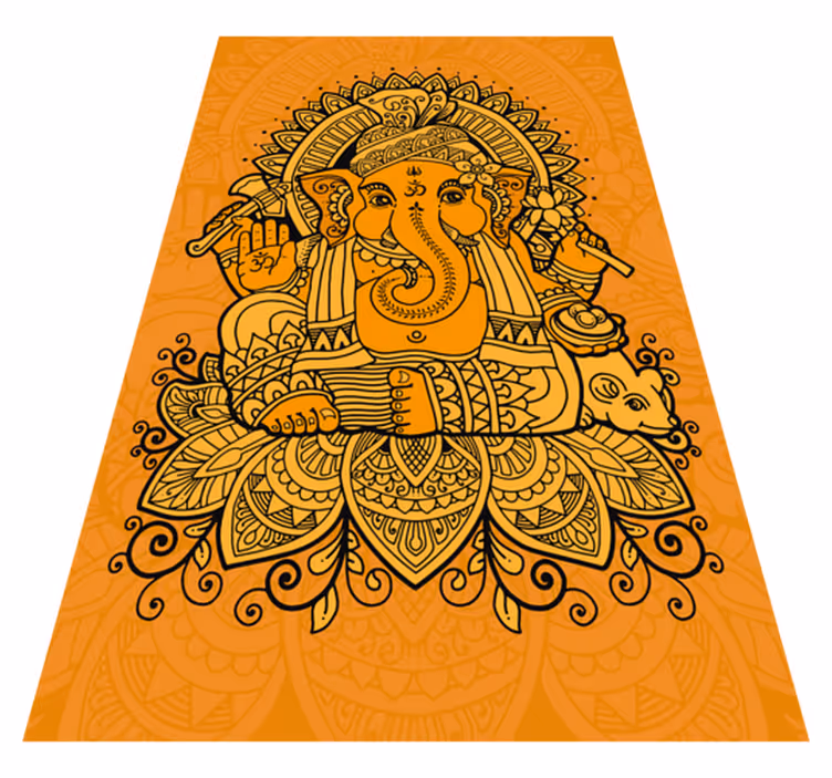 Mandala med ganesha i midten vinyltæppe - TenStickers