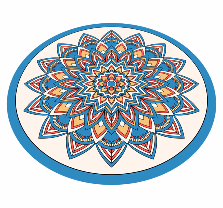Levende botanisk arrangement mandala vinyl tæppe - TenStickers